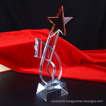 Crystlal Glass Star Award New Style Star Shape Crystal Awards